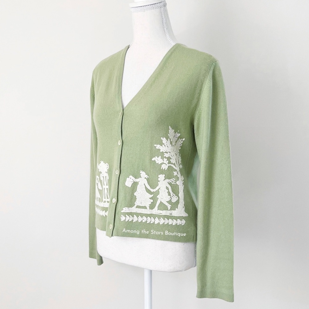 Extremely Rare Y2K Vintage Cashmere Cardigan ASO Phoebe Buffay in Friends - Picture 11 of 13